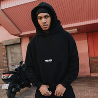 DOUBLE HOODIE - BLACK
