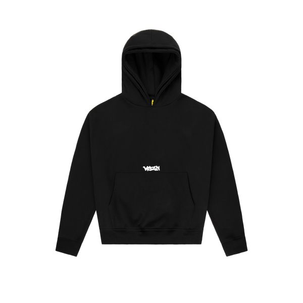 DOUBLE HOODIE - BLACK