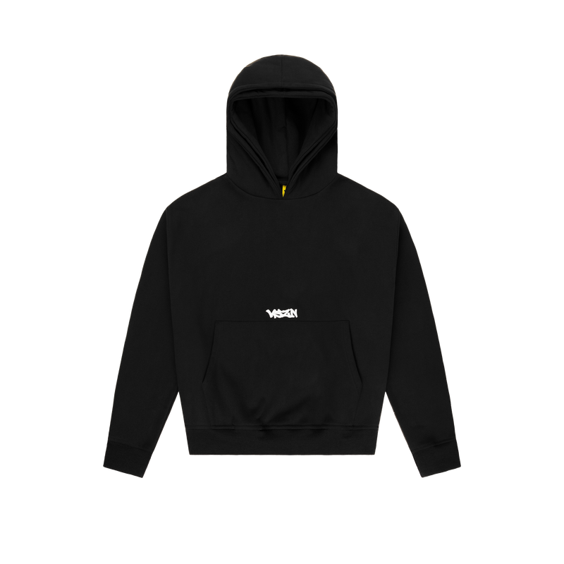DOUBLE HOODIE - BLACK