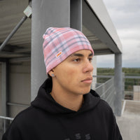 PLAID BEANIE