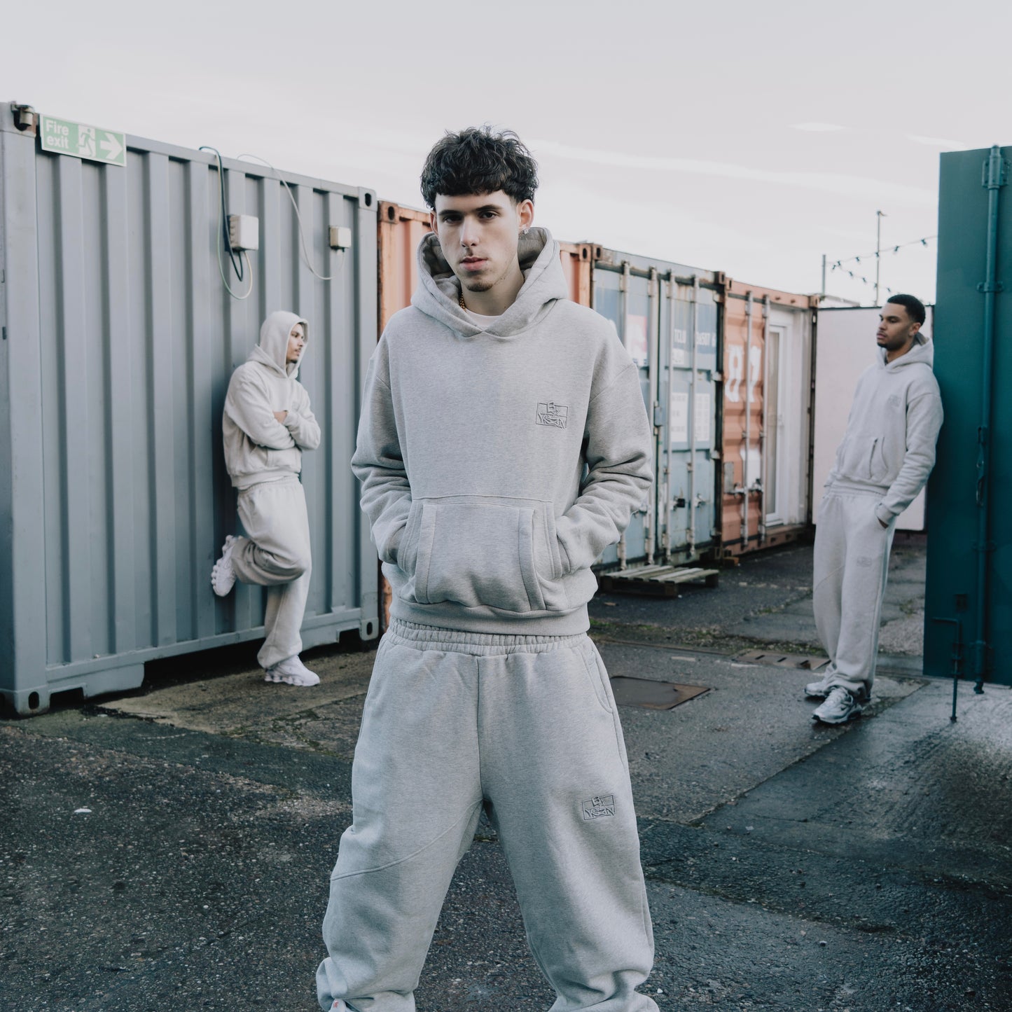 BEST x VSZN GREY DOUBLE HOODIE