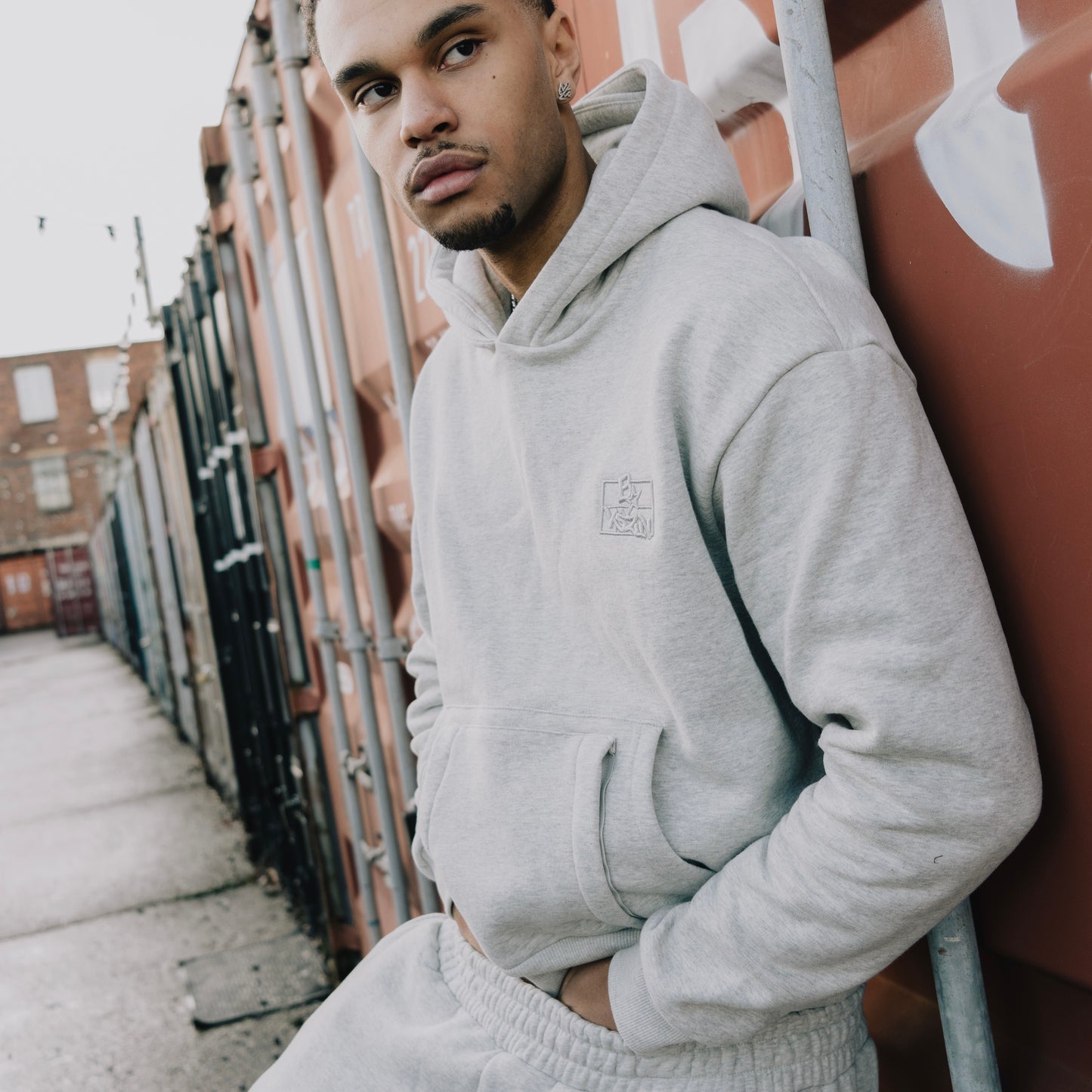 BEST x VSZN GREY DOUBLE HOODIE