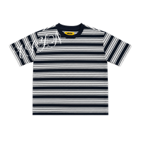 STRIPED TEE - NAVY