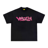 PINK CAMO TEE - BLACK