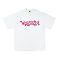 PINK CAMO TEE - WHITE