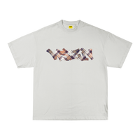 PLAID TEE - BONE