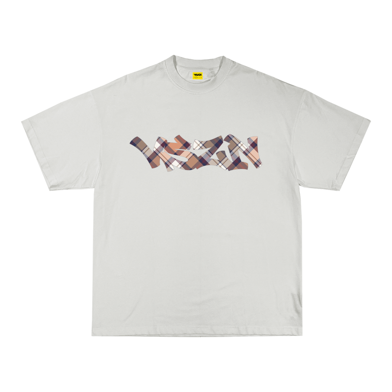 PLAID TEE - BONE