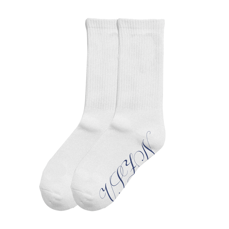 SCRIPT SOCKS - WHITE